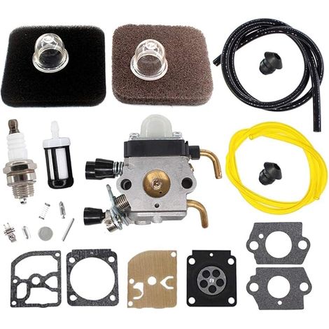 Kit di riparazione carburatore Aisen con membrana per Stihl FS85 FS75 FS80 KM85 HS75 HS80 HS85 e filtro aria e candela. (1/5)