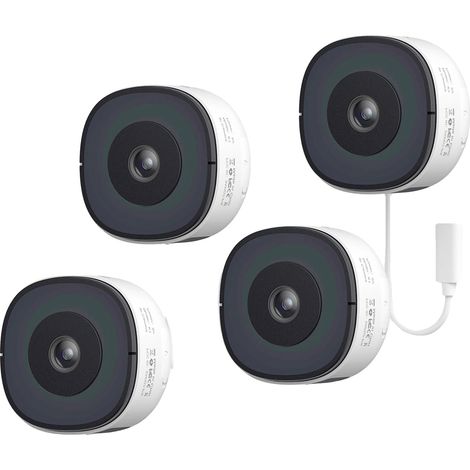 Telecamera per finestra, 2K HD, visione notturna a colori, 4 pezzi (1/2)