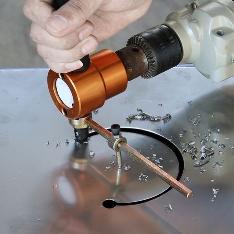 Cisaille électroportative pour métal – Découpe multidirectionnelle à 350° – Épaisseur de coupe jusqu'à 1,8 mm – Pour plaques de fer et acier inoxydable – (1/4)