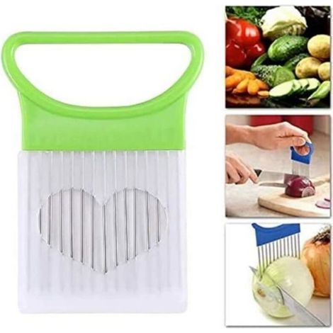 Trancheuse à Oignon - Support en Acier Inoxydable - Pour Cuisines Domestiques et Professionnelles - 2 Pièces (1/4)