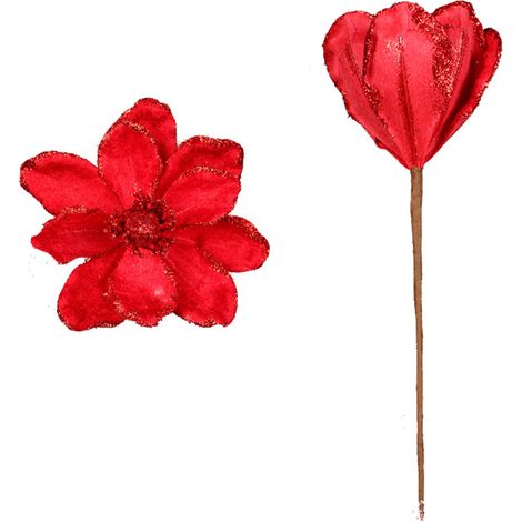 6 künstliche Weihnachtsblumen, naturgetreu, wiederverwendbar, wunderschöne künstliche Weihnachtsbäume für Heim-, Party- und Hochzeitsdekoration (1/5)
