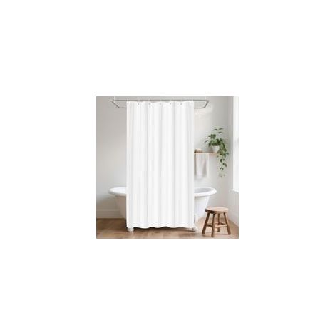 Tenda da doccia - 100 x 200 cm - Poliestere - Impermeabile - Antimuffa - Bagno - Bianca (1/5)