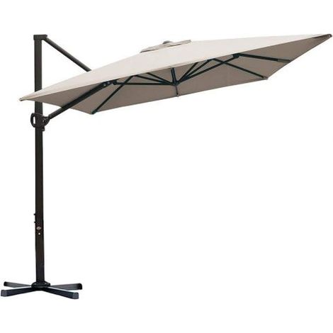 OMBRELLONE DA GIARDINO 300X400 CON BRACCIO LATERALE DECENTRATO MOKA 37795 (1/4)