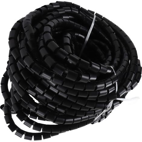 Gaine de protection pour câbles, résistante à l'usure, aux acides et aux alcalis, noire, diamètre 32 mm, longueur 30 m (1/5)