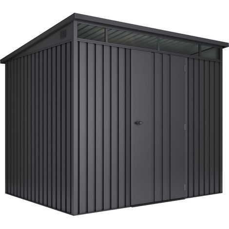 Hoggar – Abri de jardin métal 4,5m² avec fenêtre coulissante – Acier galvanisé 0,40mm – Serrure de sécurité – Dimensions 237x186x201cm