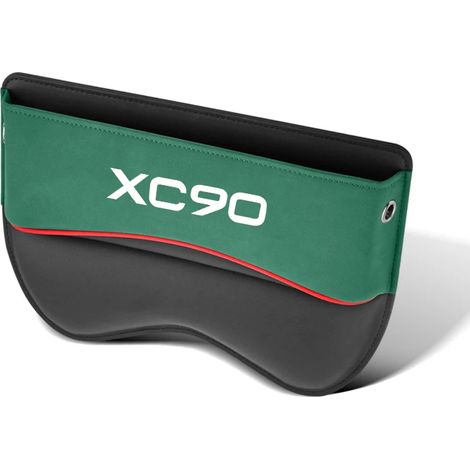 (Pour Green) Boîte de rangement universelle pour siège auto Volvo XC90, organisateur d'espace entre les sièges, sac latéral avec trou pour câble de chargement, accessoires auto (1/5)