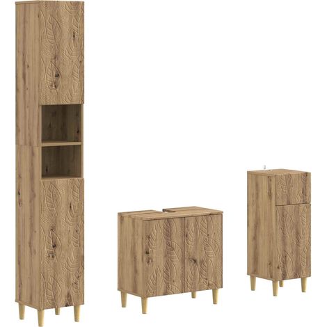 Ensemble de meuble de salle de bain 3 pièces DELFT vidaXL (1/5)