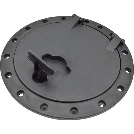 Interrupteur rotatif pour panneau de pont 6/8 pouces avec poche et poignée, en plastique ABS noir, couvercle d'inspection rond, accessoires de bateau - Couvercle d'inspection rond 8 pouces avec poigné (1/4)