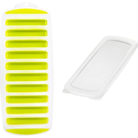 Bac à Glaçons Bouteille Fond en Silicone Glaçons Réutilisables à Libération Facile avec Couvercle Amovible Anti-éclaboussures Idéal pour les Boissons pour Sportifs et Les Bouteilles d'eau (1/5)