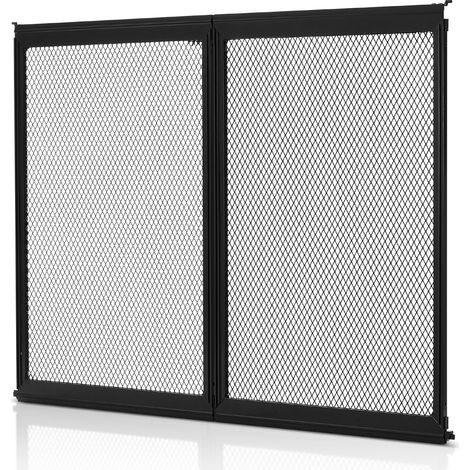 Grille de porte d'entrée de camping-car 622,3 x 508 mm, protection d'écran pour porte RV en alliage d'alu, renforcée et respirante, facile à installer et démonter, pour animaux compagnie, noir (1/5)