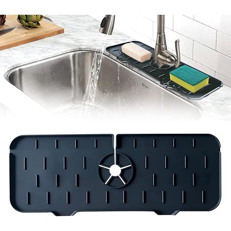Plateau, Anti-Gouttes pour Robinet, Pare-éclaboussures pour évier de Cuisine, Tapis de séchage à la Vaisselle, Tapis de Protection cont re Les (1/5)
