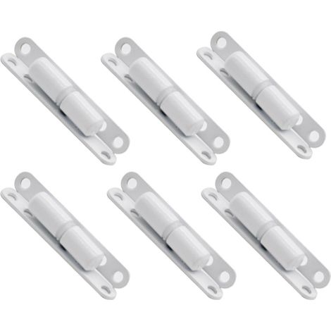 Bisagras planas para puertas y ventanas, desmontables, fabricadas en plástico y aleación de aluminio, blancas, paquete de 6 (1/5)