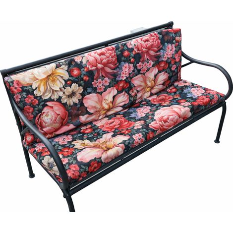 Cuscino da giardino impermeabile per la panchina a dondolo Bertoni Lilly 120x40+40, con fodera sfoderabile. (1/5)