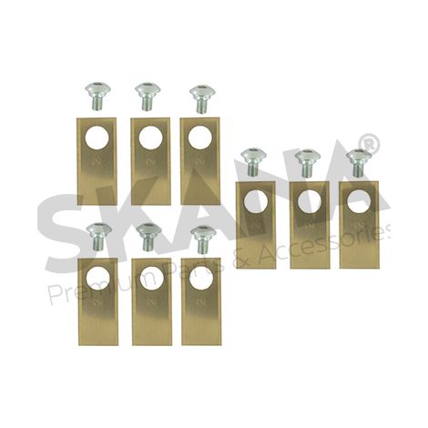 Set di 9 lame con trattamento al titanio, adattabili per rasaerba robot Honda modelli Miimo. Sostituisce l'originale 72511-vp7-905.
