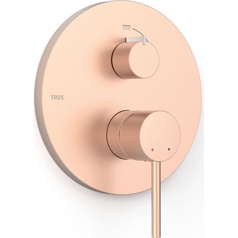 Pièce apparente pour boîtier encastré Rapid-box 2 voiesPièce apparente Or Rose Mat 24K - TRES 26228110OPM (1/2)