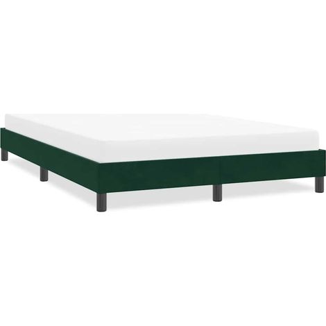 Bettgestell ohne Matratze Dunkelgrün 160x220 cm Samt (1/5)