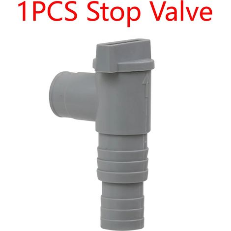 Accessoires de piscine (1 pièce) Adaptateur de tuyau de piscine en PVC 32 mm avec vanne à piston marche/arrêt étanche de 32 mm, pièce de rechange pour équipement extérieur (1/5)