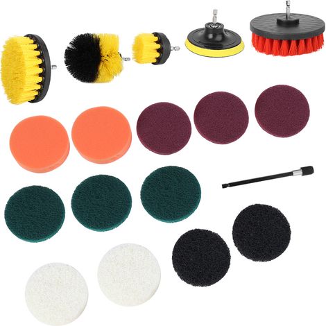 Elektrisches Bohrmaschinen-Bürstenset, 18-teilig, multifunktionale Reinigungsaufsätze, Scheuerbürsten, Haushaltsreinigungszubehör (1/5)