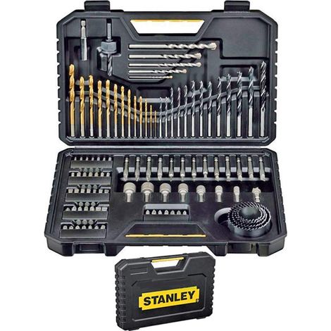 STANLEY - 7205 sta-xj - set 100 con le punte per i metalli titanio, legno e muratura e inserti (1/5)