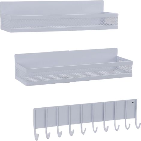 Supporto magnetico per frigorifero, organizer mobile per frigorifero, salvaspazio, porta spezie per l'organizzazione della cucina, bianco (1/5)