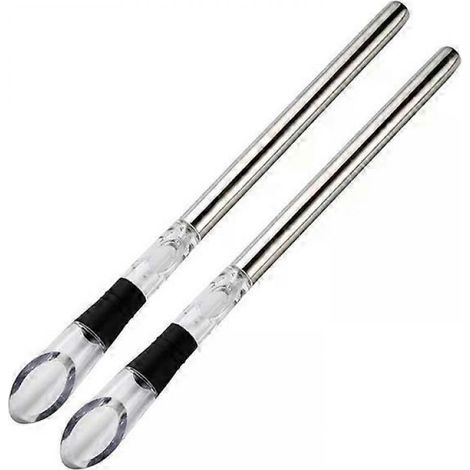 Refroidisseur de vin 2 pièces, refroidisseur de bouteille de vin, tige de refroidissement en acier inoxydable avec carafe-AquaForge