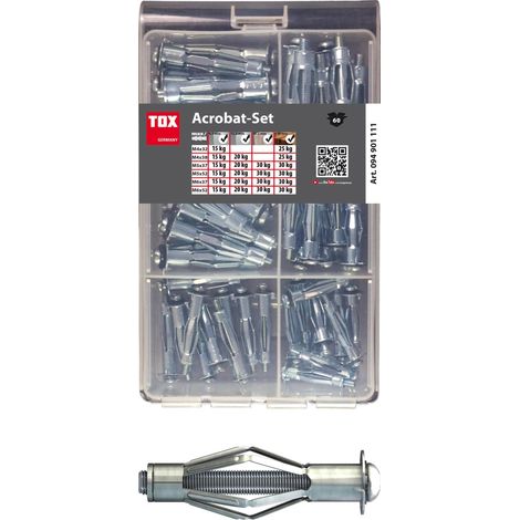 Metal Chevilles pour corps creux TOX, assortiment 60 pieces (1/4)