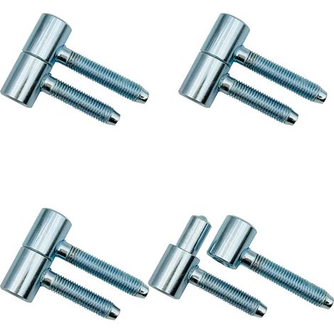 Charnière de Porte Ø 16x42mm Paumelles Percée en Acier Charnières Amovibles pour Cadres de Portes Intérieures et en Bois à Feuillure 4 Pièces