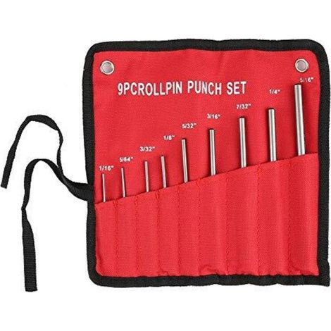 Mechanical Punch, Steel Roller Punch Set, Mechanical Center Punch Marking Hole Tool, 9-Piece Drive Set - Pin Removal Tool (1/5)