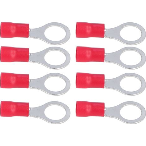 Packung mit 100 AWG 12-10 Ringkabelschuhen, isolierten elektrischen Steckverbindern, Crimp-Set für Kabel und Geräte (1/5)