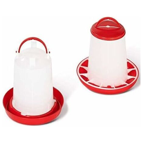 Lot mangeoire 3 KG et Abreuvoir 3L pour Poules et volailles (1/5)