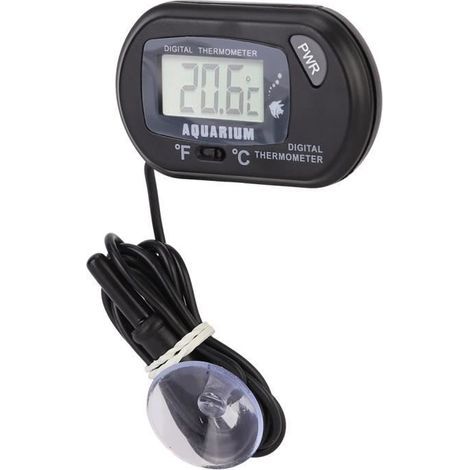 Termometro digitale LCD ad alta precisione per acquario, misuratore di temperatura per vasca con sonda sommersa (1/4)