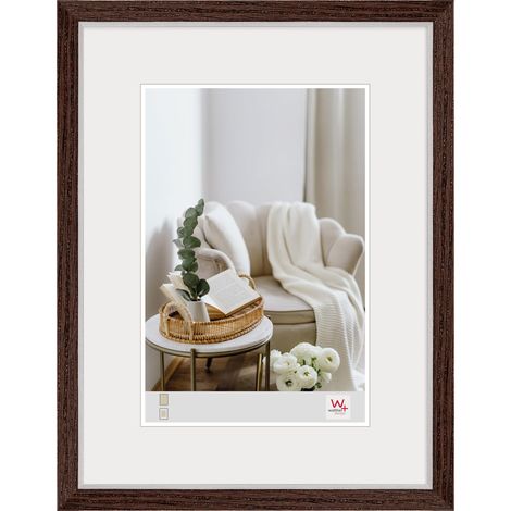 Cadre photo 30x40 cm nussbaum, Cadre en bois, NC040N, Noyer (1/2)