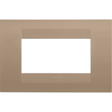 PLAQUE GEO RECTANGULAIRE 4P CUIVRE DOUX GEWISS GW16404VX