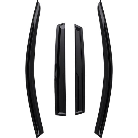 Side Rain Visor   Wind Deflectors for Renault Clio MK5 2019-Up Black Hatchback (1/5)