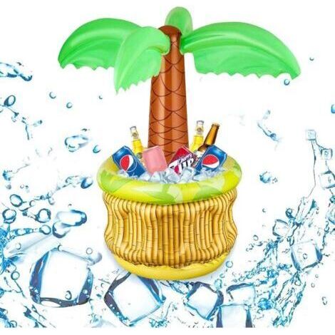 Seau à Glace Gonflable en Cocotier,Refroidisseur de Palmier,Piscine Seau à Glace,Gonflable Conteneur Boissons,Seau à Glace Cocotier,Seau à Glace PVC Boissons,Pour Beach Party Tropical Hawaïenne