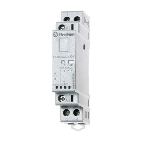Contactor eléctrico Finder 22.32.0.230.4520 25 A montaje en riel DIN