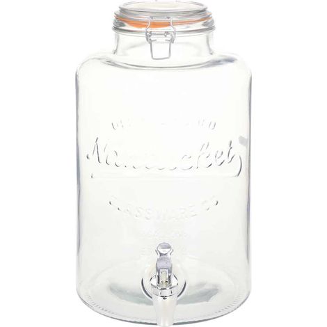 vidaXL Dispensador de agua XXL con grifo vidrio transparente 8 L (1/2)