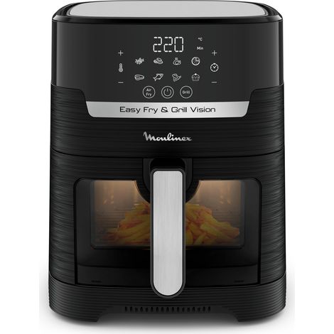 Moulinex Friggitrice ad Aria, Griglia Elettrica, Easy Fry & Grill Vision, 4.2 Litri, Fino a 6 Persone, Griglia Removibile, 8 Programmi di Cottura, Tecnologia Grill e Extra Crisp,App per Ricette,EZ5068 (1/5)