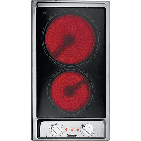 De'Longhi AVI23-2 Domino Piano cottura Vetroceramica 29 cm 2 zone radianti 2900 W colore Acciaio Inossidabile (1/4)