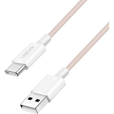 LogiLink USB-C® Kabel USB 2.0 USB-A Stecker, USB-C® Stecker 1.5 m Rosa CU0325 (1/5)
