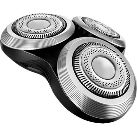 Complete replacement shaving head for Philips Norelo Series 9000 shaving heads, Model SH90. Metal loop and improved double-layer precision blades, Silver (1/5)
