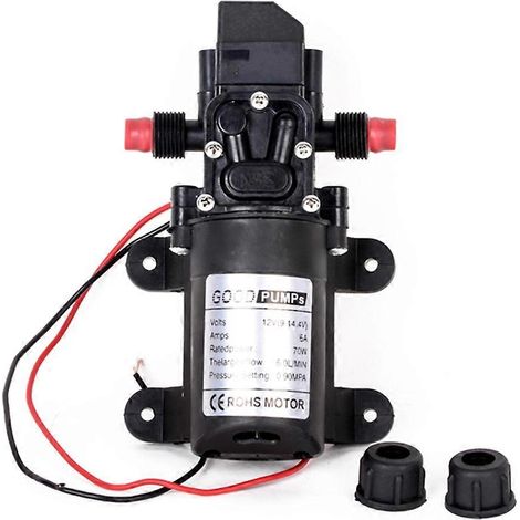 1 interrupteur de débit automatique, 6 litres/minute, 12 V CC, 70 W, 130 PSI, pompe à eau à membrane automatique, pompe auto-amorçante, Sc (1/5)