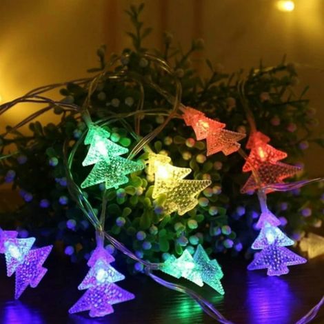 Guirlande Lumineuse - 10 Ampoules LED - 1,5 M - Mode Fixe ou Clignotant - Pour Décoration Noël Arbre Sapin Intérieur Extérieur - Lot de 1 (1/4)