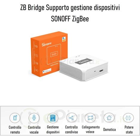 Supporto gestione dispositivi domotica SONOFF ZigBee centralino controllo remoto con Alexa Google home ZB Bridge