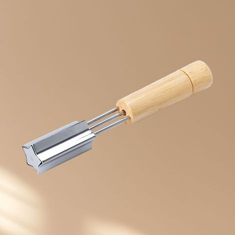 Moule à biscuits en forme d'étoile, en acier inoxydable, avec manche en bois. (1/5)