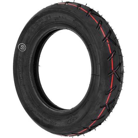 Pneus extérieurs renforcés 102,5 pour trottinette électrique 10 pouces, résistants à l'usure et aux crevaisons, pour trottinette pliable, pneus larges et durables. (1/5)