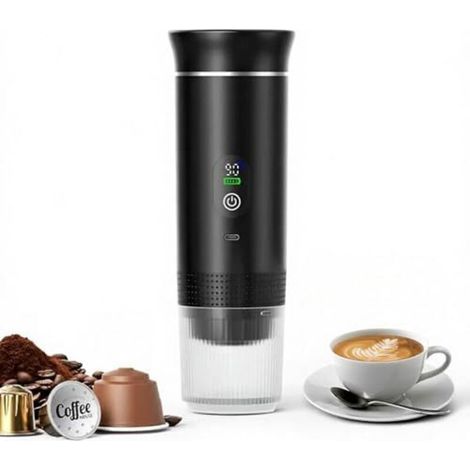 Machine à café expresso portable à chauffe rapide USB-C Machine à café portable automatique 3 en 1, très facile à utiliser Idéale pour les voyages, le bureau et le camping (PRO 80 (1/5)