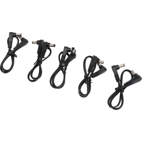 Stück rechtwinkliges Gleichstromkabel 5,5 mm x 2,1 mm (90°-Winkelstecker auf Stecker) für CCTV-Überwachungskameras und LED-Leuchten, 28 cm (11 Zoll) (1/5)