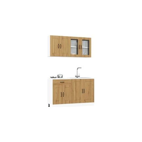 Ensemble d'armoires de cuisine 4 pcs Kalmar bois d'ingénierie (1/5)