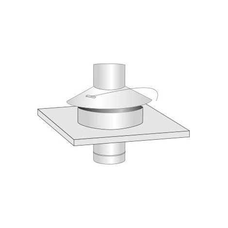 Couvercle de conduit de cheminée ProGasPP en métal ø110 mm